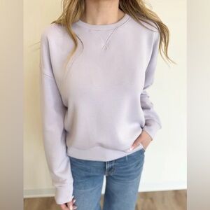 Spanx AirEssentials Crew Neck Sweatshirt in Lavender sz S